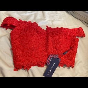 Red bustier size small